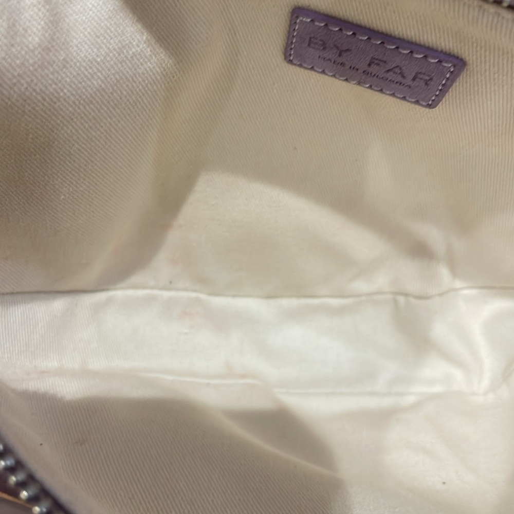 Revolve BY FAR Purple Suede Gib Shoulder Bag NWT - Picture 6 of 6